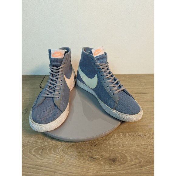 Nike Women's Blazer Mid Mesh Shoes ice 7.5 Iceberg Blue White 579956-400 - Picture 1 of 11
